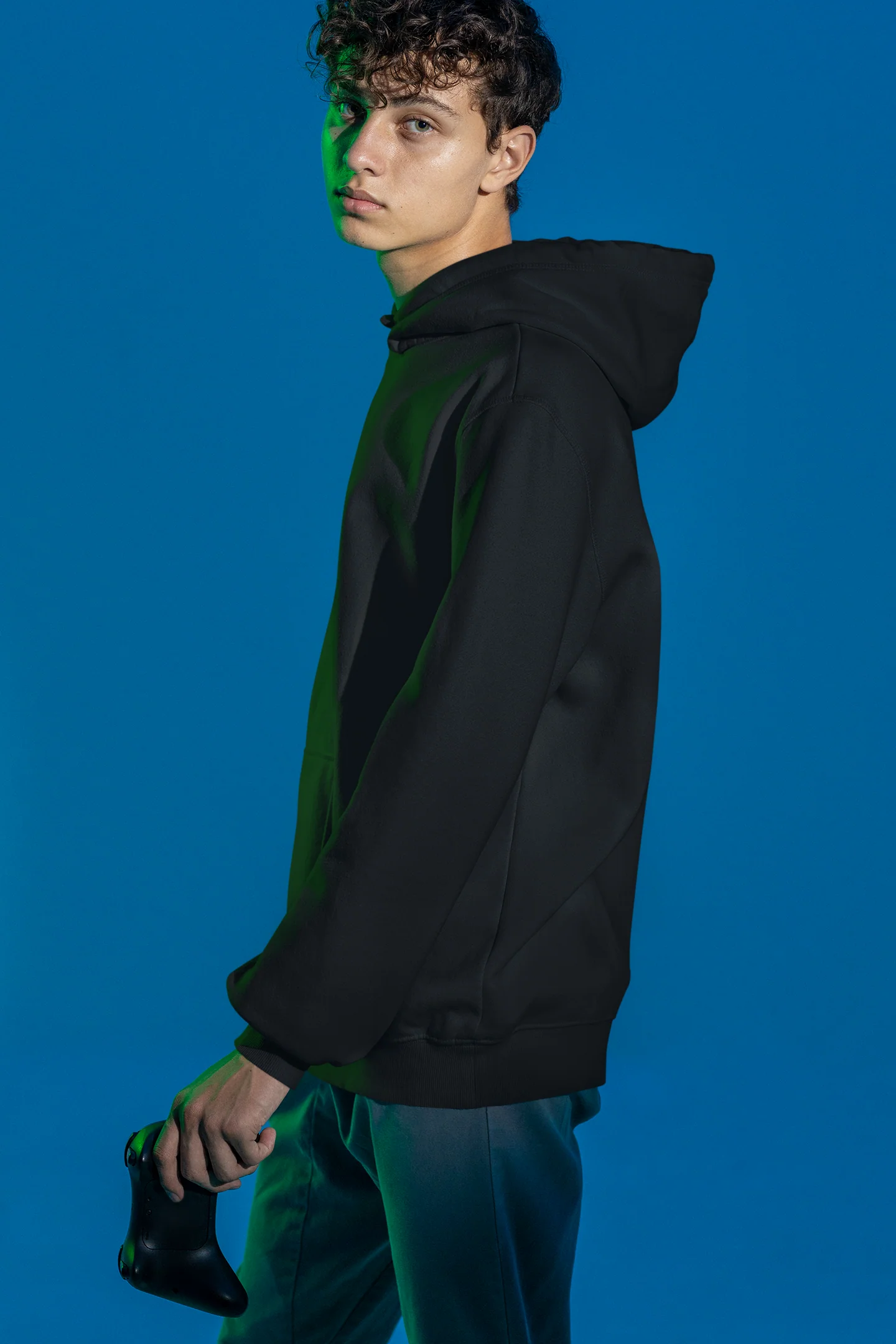 Bloom Black Oversized Graphic Hoodie - Image 3